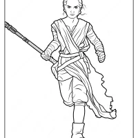 star wars rey printable coloring pages book