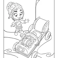 vanellopes rickety old kart coloring page