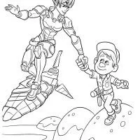 wreck it ralph calhoun and felix coloring pages