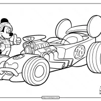 Disney Mickey And The Roadster Racers Coloring Page