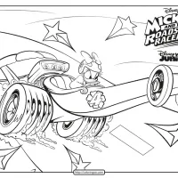 Mickey And The Roadster Racers Daisy Coloring Page