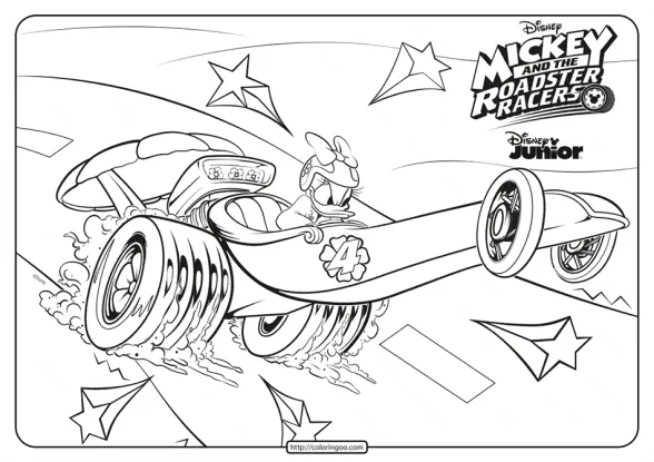 Mickey and the Roadster Racers Daisy Coloring Page 1 Mickey And The Roadster Racers Daisy Coloring Page