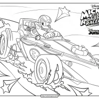 The Roadster Racers Donald Duck Coloring Page