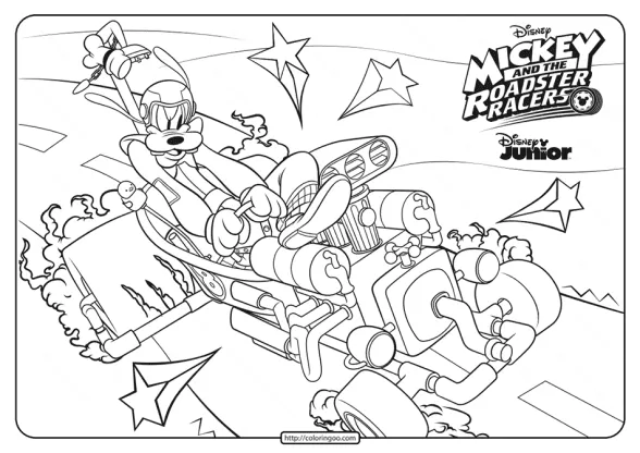 The Roadster Racers Goofy Goof Coloring Page 1 The Roadster Racers Goofy Goof Coloring Page
