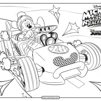 Mickey And The Roadster Racers Mickey Coloring Page