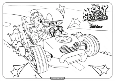 Mickey and The Roadster Racers Coloring Book
