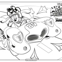 Mickey And The Roadster Racers Minnie Coloring Page