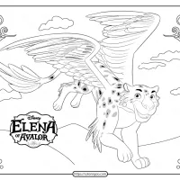 Princess Elena of Avalor Jaquin Skylar Coloring Page