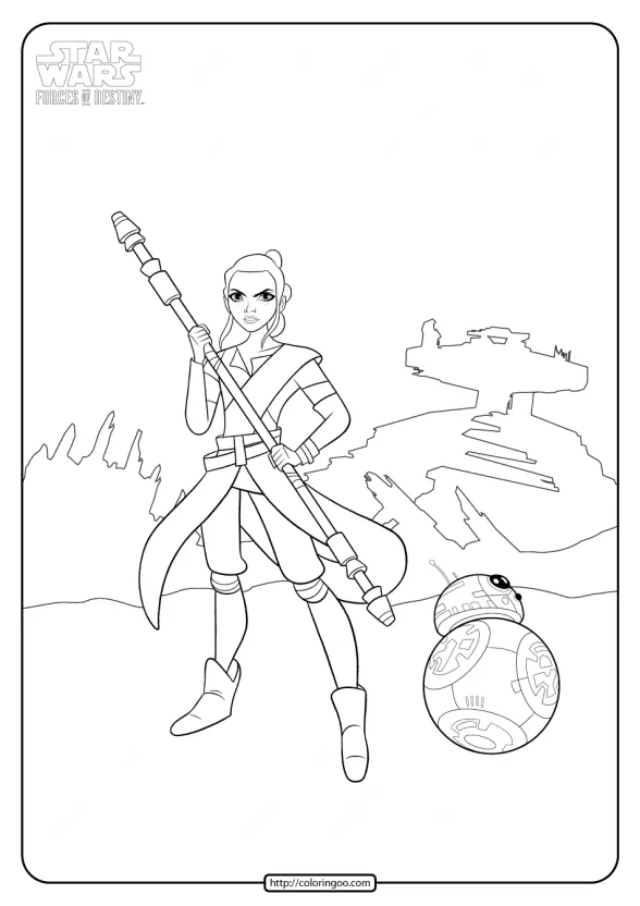 Star Wars Forces of Destiny Coloring Page 1 Star Wars Forces of Destiny Coloring Page