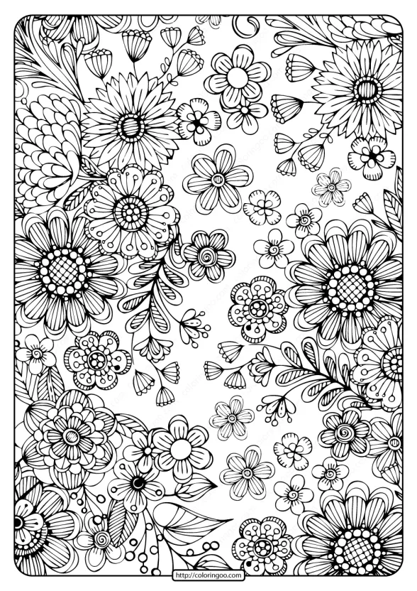 Printable Coloring Book Pages for Adults 002 1 adult coloring pages book 02