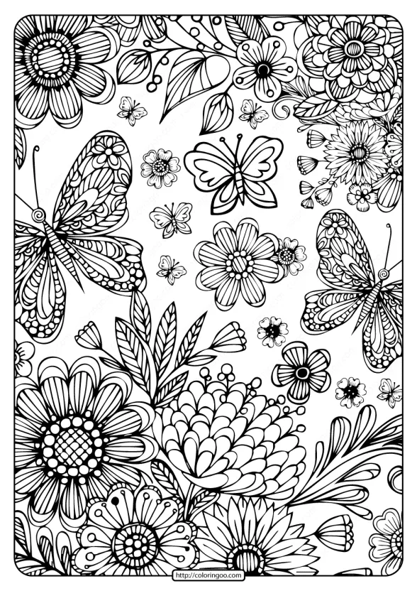 Printable Coloring Book Pages for Adults 005 1 adult coloring pages book 05