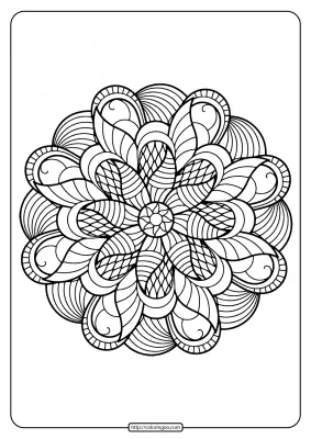 Printable PDF Coloring Book Pages for Adults 012