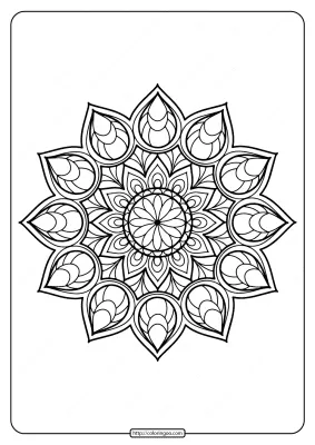 Printable PDF Coloring Book Pages for Adults 015