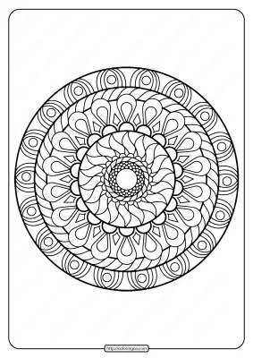 Printable PDF Coloring Book Pages for Adults 018