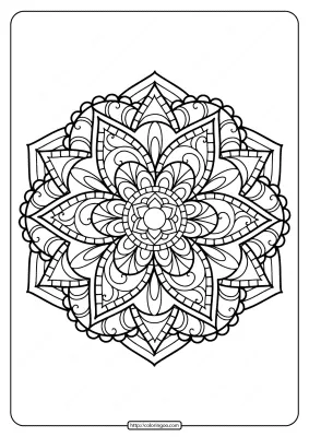 Printable PDF Coloring Book Pages for Adults 021