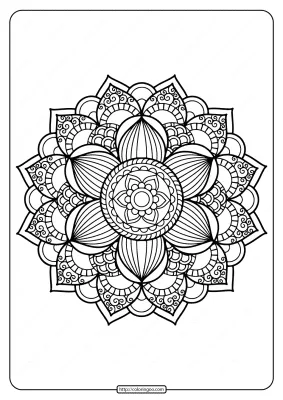 Printable PDF Coloring Book Pages for Adults 023