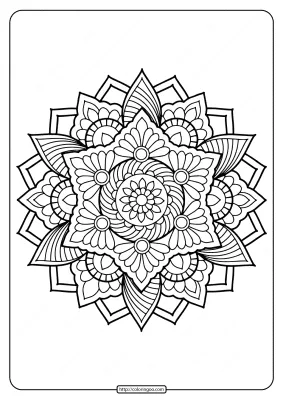 Printable PDF Coloring Book Pages for Adults 024