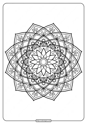 Printable PDF Coloring Book Pages for Adults 025