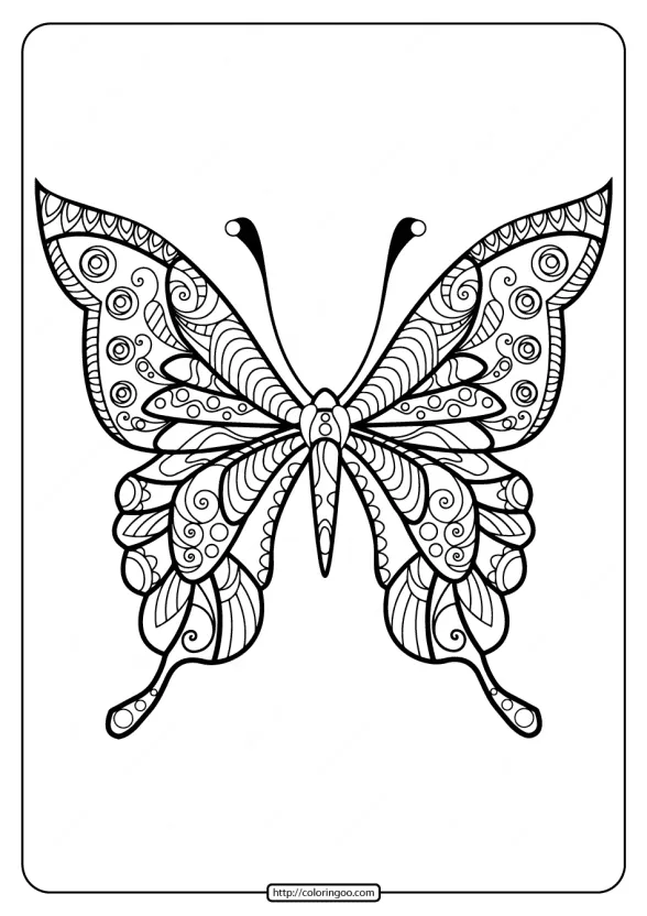 butterfly mandala coloring pages book 40