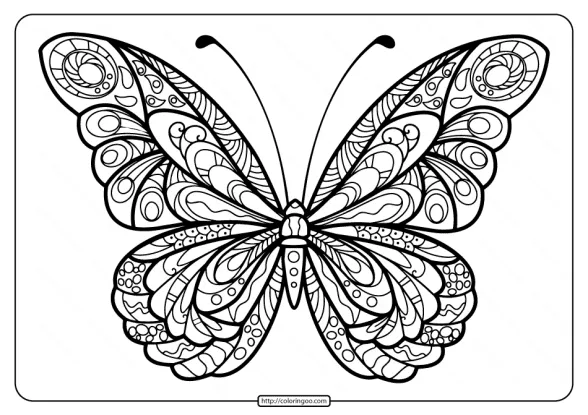 butterfly mandala coloring pages book 41