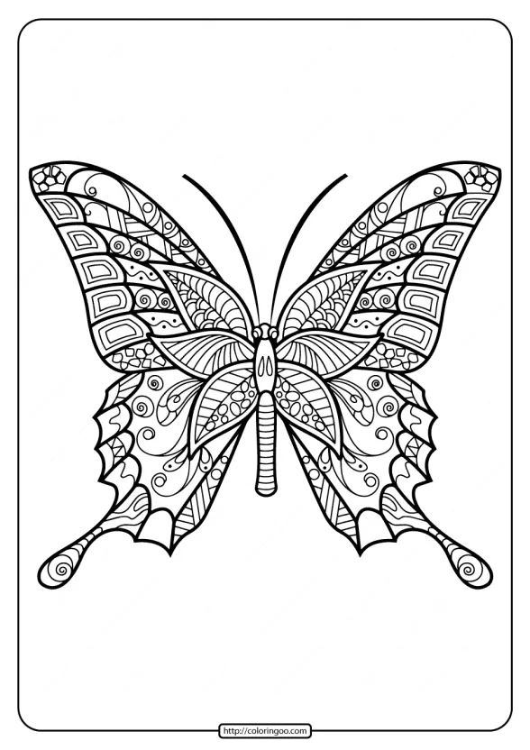 butterfly mandala coloring pages book 42