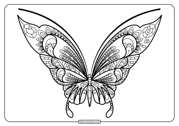 butterfly mandala coloring pages book 43
