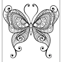 butterfly mandala coloring pages book 45