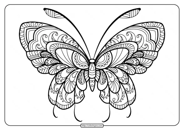 butterfly mandala coloring pages book 46
