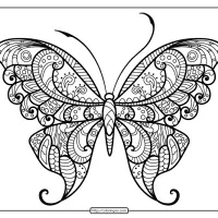 butterfly mandala coloring pages book 47