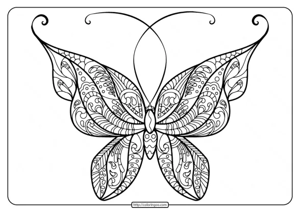 Printable Butterfly Mandala PDF Coloring Pages 49 1 butterfly mandala coloring pages book 49