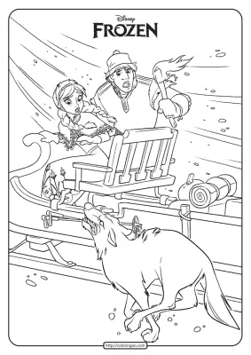 Disney Frozen Anna and Kristoff Coloring Pages 04