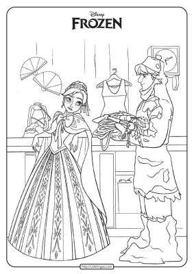 Disney Frozen Anna and Kristoff Coloring Pages 05
