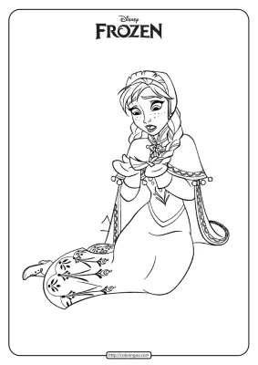 Disney Frozen Anna Coloring Pages Book 03