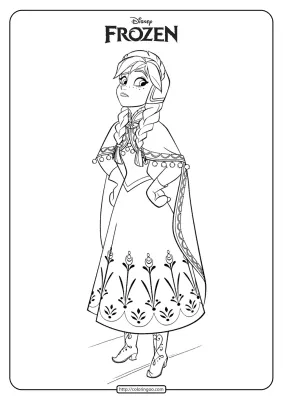 Disney Frozen Anna Coloring Pages Book 04