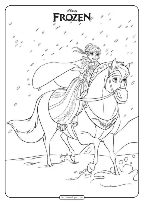 Disney Frozen Anna Coloring Pages 05