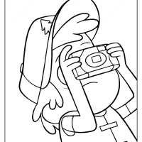 free printable gravity falls dipper coloring page