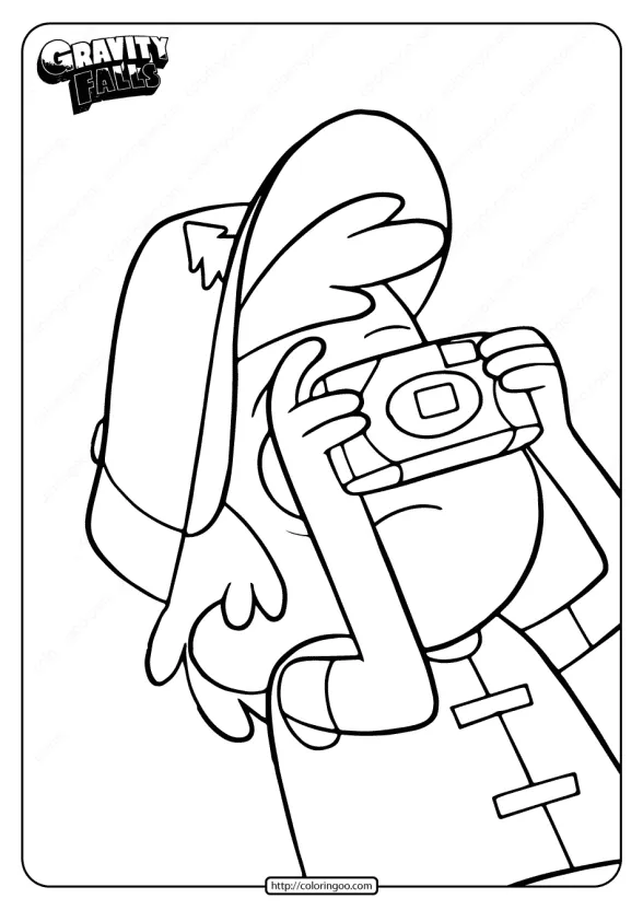 Free Printable Gravity Falls Dipper Coloring Page 1 free printable gravity falls dipper coloring page