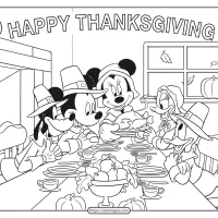 mickey mouse thanksgiving coloring book pages