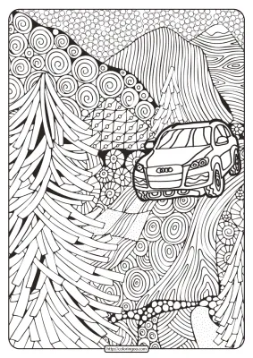 Printable Audi Cars Coloring Book Page 02