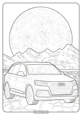 Printable Audi Cars Coloring Book Page 03