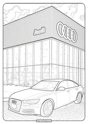 Printable Audi Cars Coloring Book Page 04