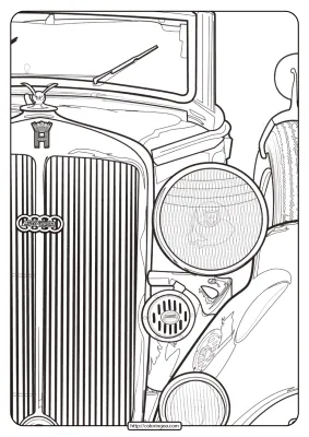 Printable Audi Cars Coloring Book Page 06