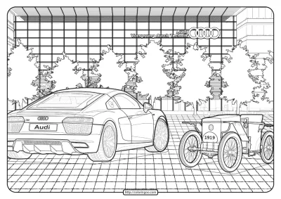 Printable Audi Cars Coloring Book Page 07