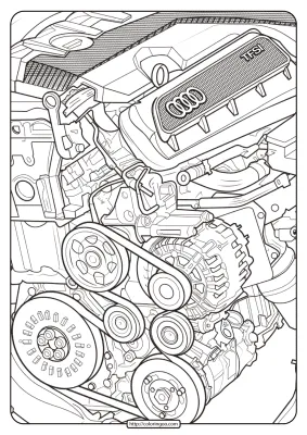 Printable Audi Cars Coloring Book Page 10