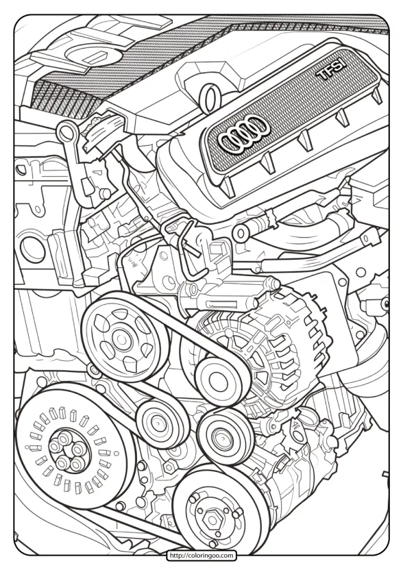 Printable Audi Cars Coloring Book Page 10 1 Printable Audi Cars Coloring Book Page 10