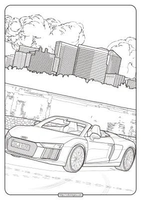 Printable Audi Cars Coloring Book Page 11