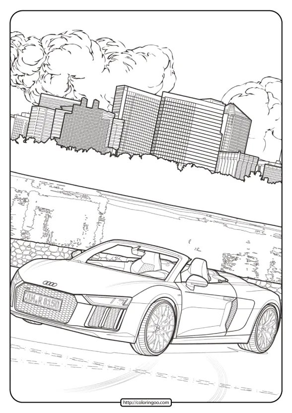 Printable Audi Cars Coloring Book Page 11 1 printable audi coloring book page 11
