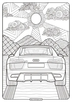 Printable Audi Coloring Book Page 13