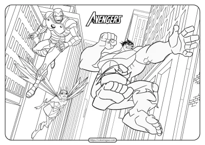 Printable Avengers Coloring Book and Pages 01