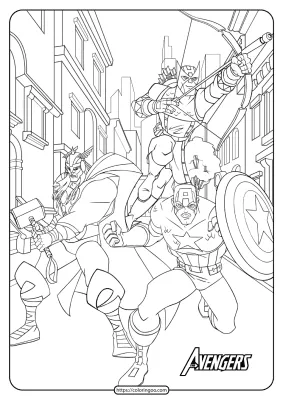 Printable The Avengers Coloring Book and Pages 02